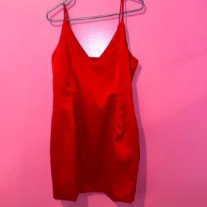 Beautiful red satin double lined dress